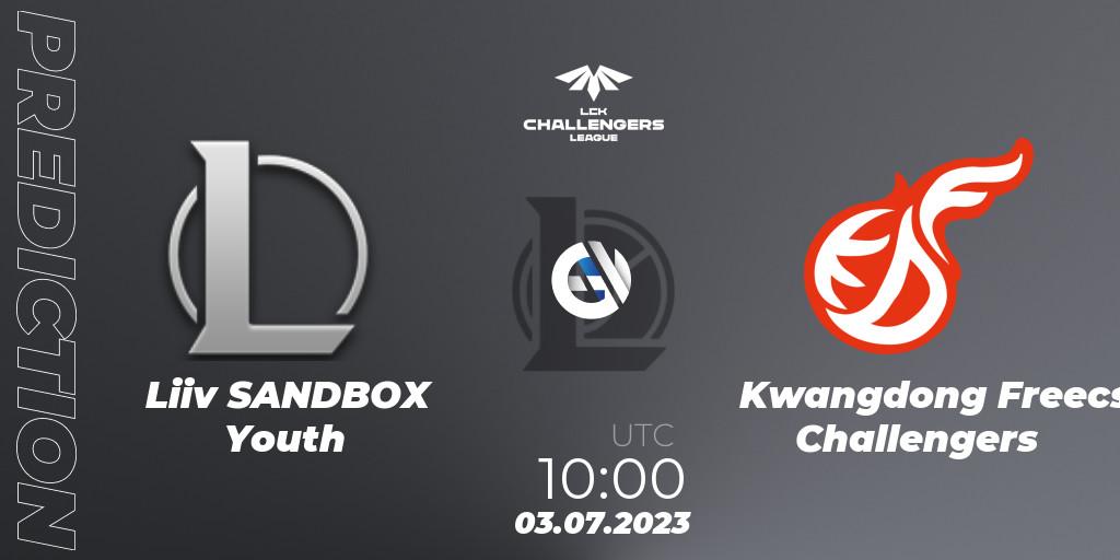 Prognose für das Spiel Liiv SANDBOX Youth VS Kwangdong Freecs Challengers. 03.07.23. LoL - LCK Challengers League 2023 Summer - Group Stage