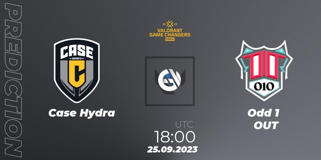 Prognose für das Spiel Case Hydra VS Odd 1 OUT. 25.09.2023 at 18:00. VALORANT - VCT 2023: Game Changers EMEA Stage 3 - Group Stage