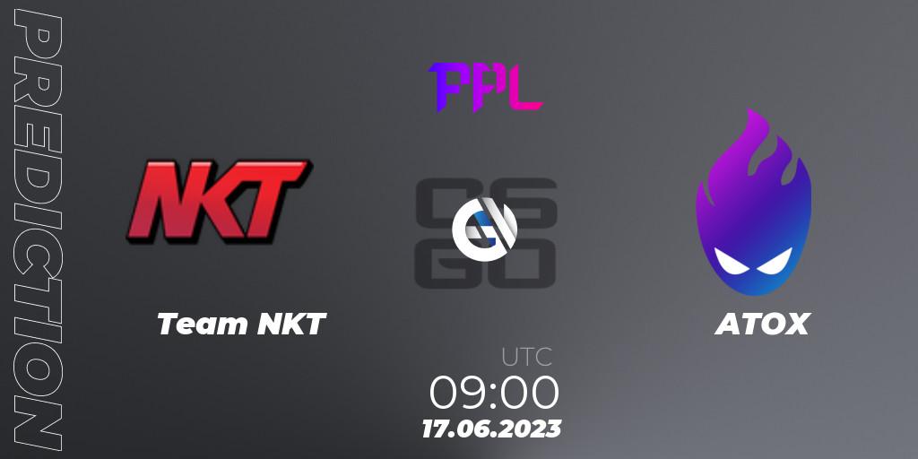 Prognose für das Spiel Team NKT VS ATOX. 17.06.2023 at 09:00. Counter-Strike (CS2) - Perfect World Arena Premier League Season 4