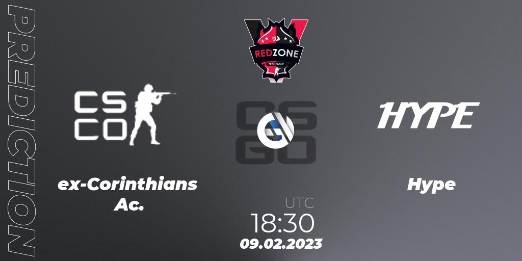 Prognose für das Spiel ex-Corinthians Ac. VS Hype. 09.02.23. CS2 (CS:GO) - RedZone PRO League 2023 Season 1