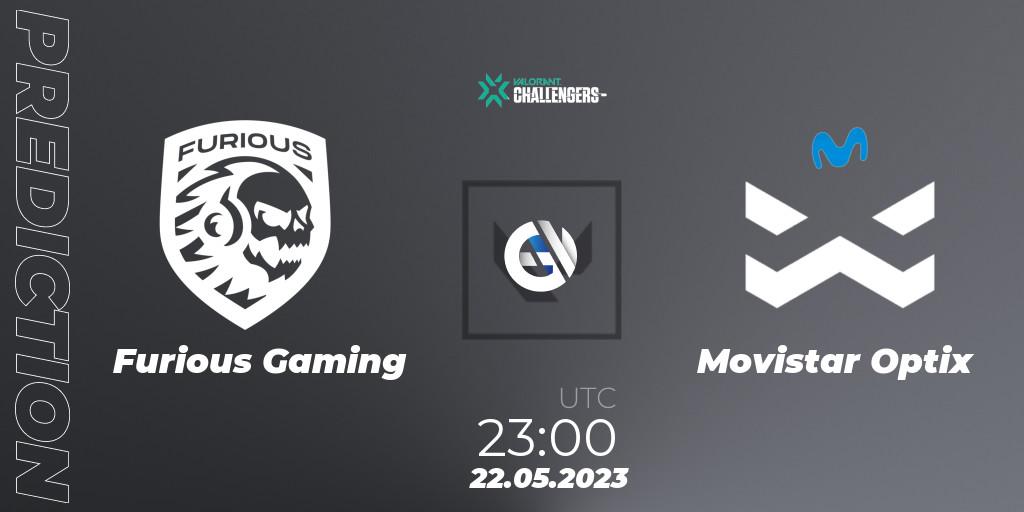 Prognose für das Spiel Furious Gaming VS Movistar Optix. 22.05.2023 at 23:00. VALORANT - VCL Latin America South: Split 2 2023 Playoffs