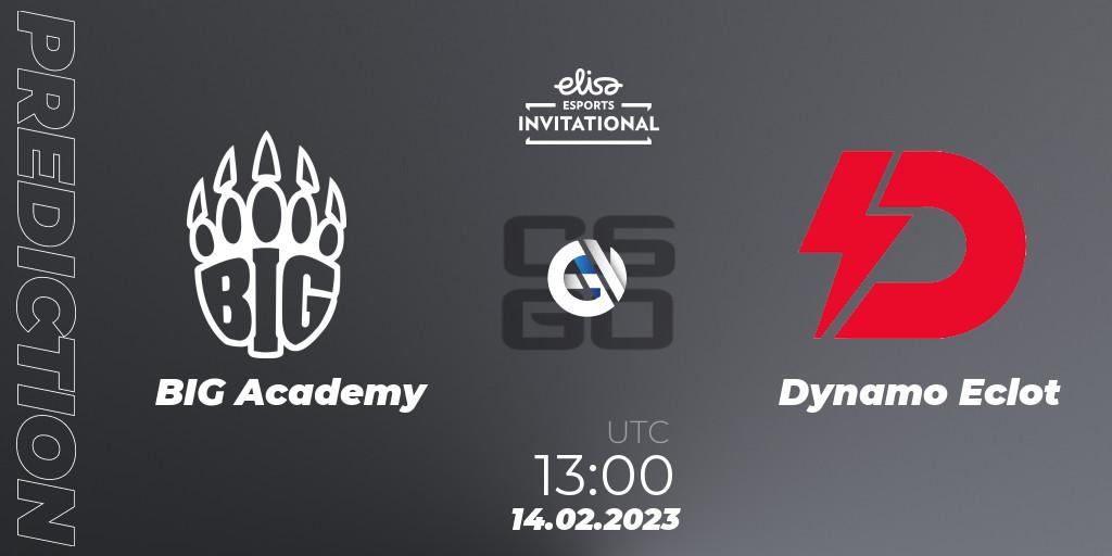 Prognose für das Spiel BIG Academy VS Dynamo Eclot. 14.02.2023 at 13:00. Counter-Strike (CS2) - Elisa Invitational Winter 2023