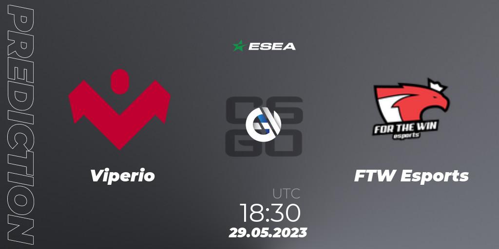 Prognose für das Spiel Viperio VS FTW Esports. 29.05.23. CS2 (CS:GO) - ESEA Advanced Season 45 Europe