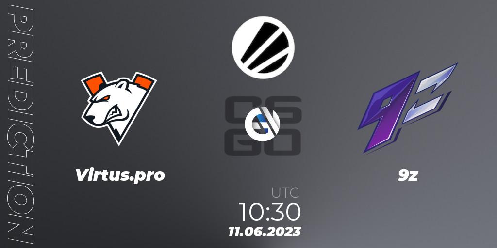 Prognose für das Spiel Virtus.pro VS 9z. 11.06.23. CS2 (CS:GO) - ESL Challenger Katowice 2023
