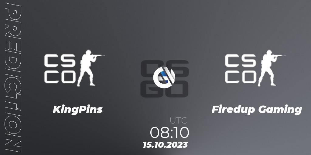 Prognose für das Spiel Kingpins VS Firedup Gaming. 15.10.23. CS2 (CS:GO) - Dust2 India 1xBet Masters 3