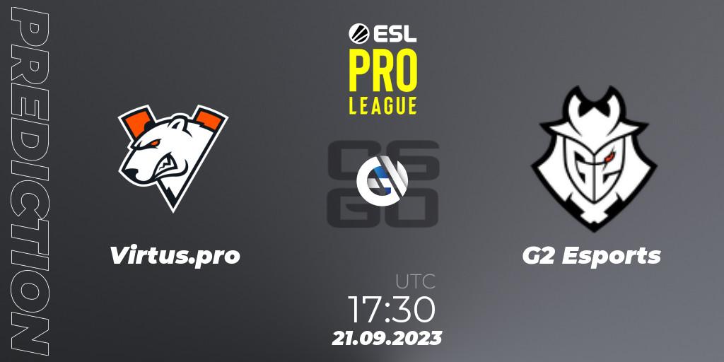 Prognose für das Spiel Virtus.pro VS G2 Esports. 21.09.23. CS2 (CS:GO) - ESL Pro League Season 18