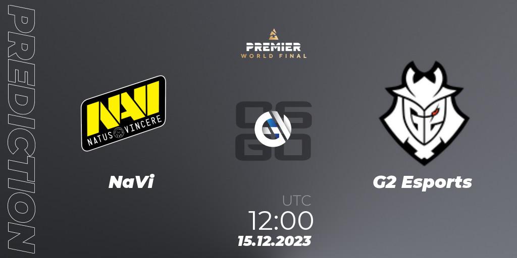 Prognose für das Spiel NaVi VS G2 Esports. 15.12.23. CS2 (CS:GO) - BLAST Premier World Final 2023