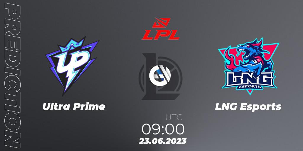 Prognose für das Spiel Ultra Prime VS LNG Esports. 23.06.23. LoL - LPL Summer 2023 Regular Season