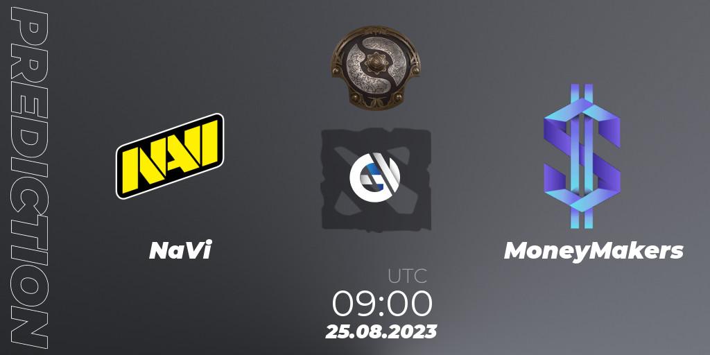 Prognose für das Spiel NaVi VS MoneyMakers. 25.08.2023 at 09:59. Dota 2 - The International 2023 - Eastern Europe Qualifier