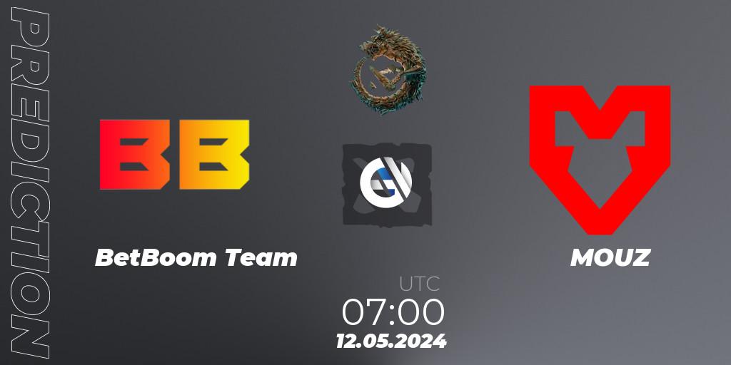 Prognose für das Spiel BetBoom Team VS MOUZ. 12.05.24. Dota 2 - PGL Wallachia Season 1 - Group Stage
