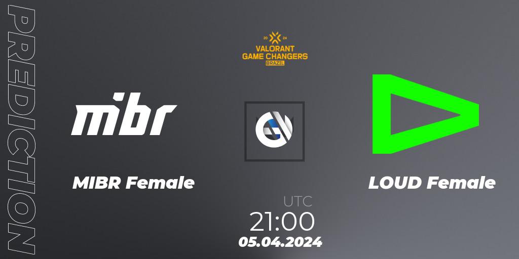 Prognose für das Spiel MIBR Female VS LOUD Female. 05.04.24. VALORANT - VCT 2024: Game Changers Brazil Series 1