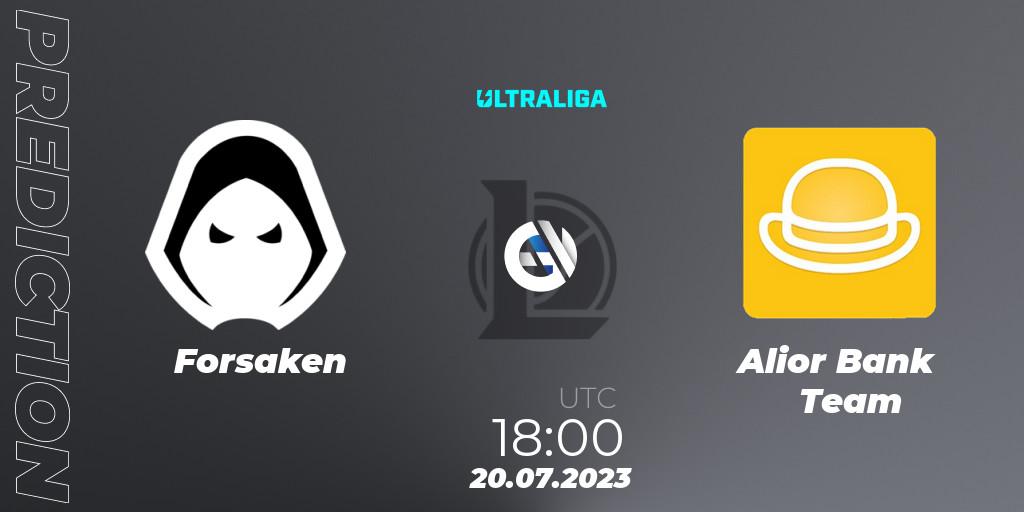 Prognose für das Spiel Forsaken VS Alior Bank Team. 20.07.23. LoL - Ultraliga Season 10 2023 Regular Season