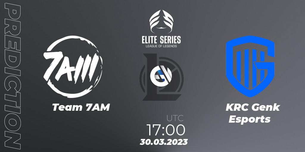 Prognose für das Spiel Team 7AM VS KRC Genk Esports. 30.03.23. LoL - Elite Series Spring 2023 - Playoffs