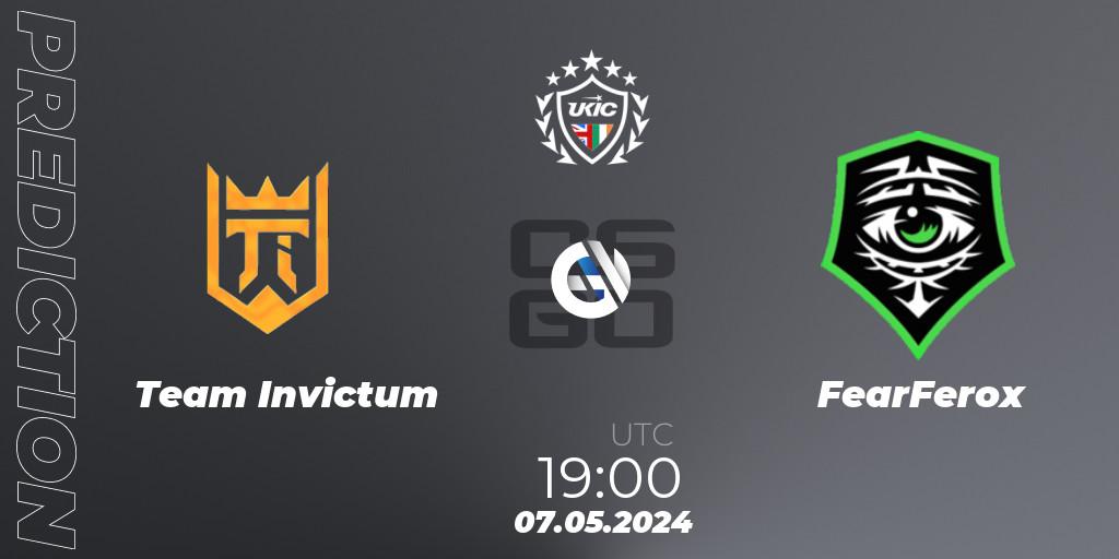 Prognose für das Spiel Team Invictum VS FearFerox. 17.05.2024 at 17:00. Counter-Strike (CS2) - UKIC League Season 2: Division 1