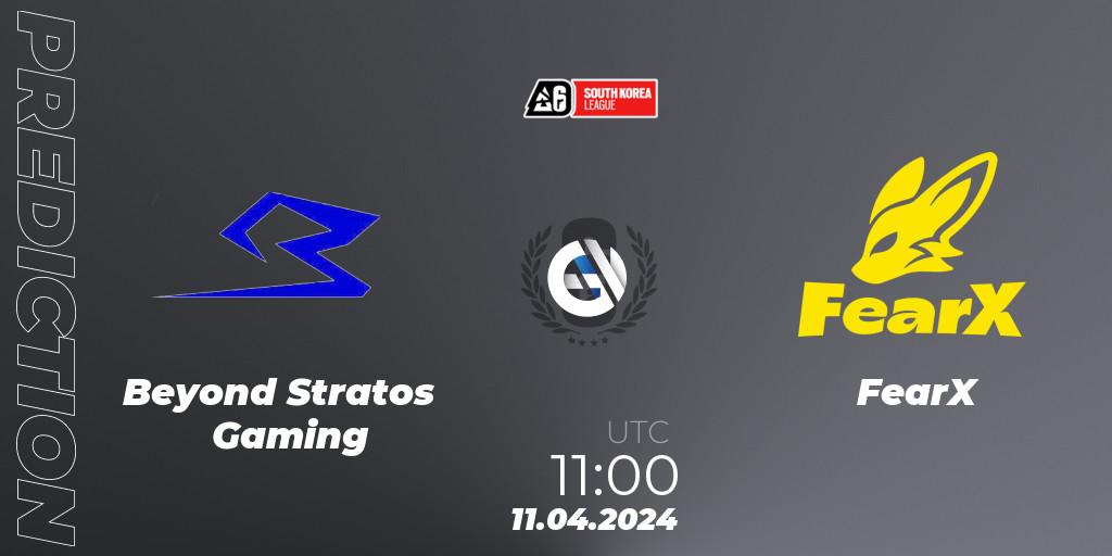 Prognose für das Spiel Beyond Stratos Gaming VS FearX. 11.04.24. Rainbow Six - South Korea League 2024 - Stage 1