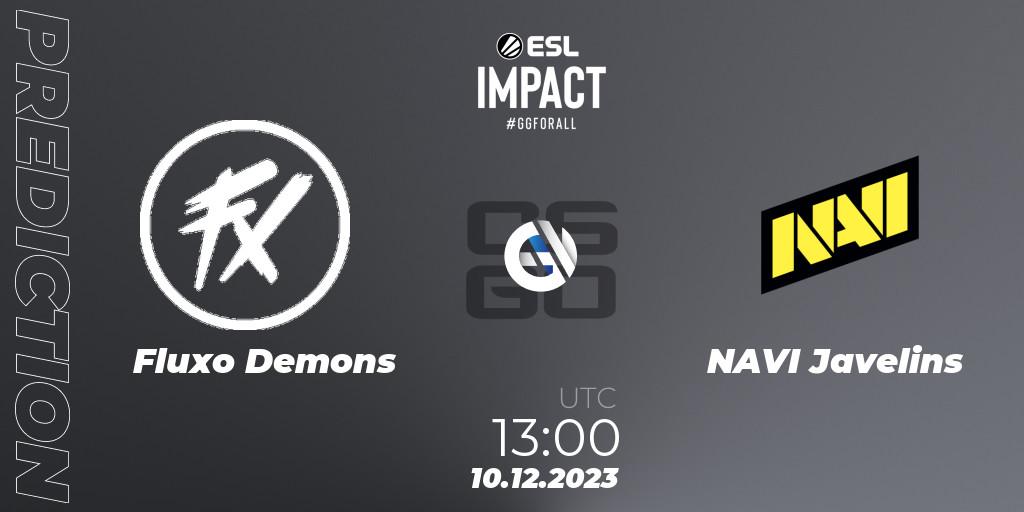 Prognose für das Spiel Fluxo Demons VS NAVI Javelins. 10.12.23. CS2 (CS:GO) - ESL Impact League Season 4
