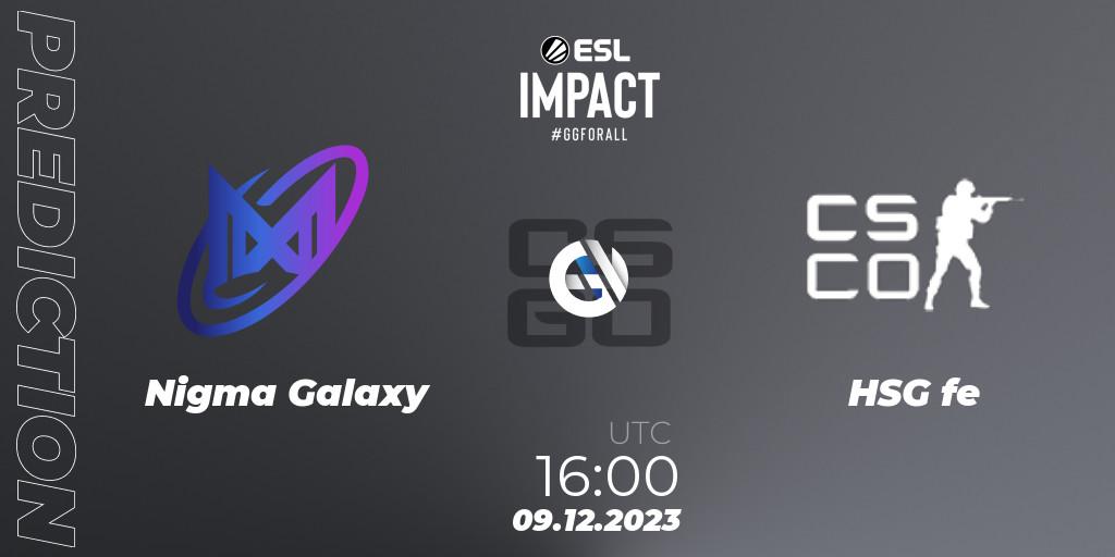 Prognose für das Spiel Nigma Galaxy VS HSG. 09.12.23. CS2 (CS:GO) - ESL Impact League Season 4