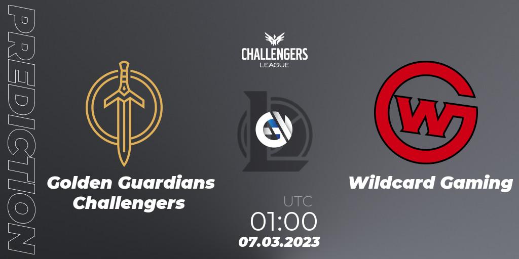 Prognose für das Spiel Golden Guardians Challengers VS Wildcard Gaming. 07.03.23. LoL - NACL 2023 Spring - Group Stage