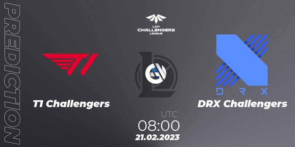 Prognose für das Spiel T1 Challengers VS DRX Challengers. 21.02.23. LoL - LCK Challengers League 2023 Spring
