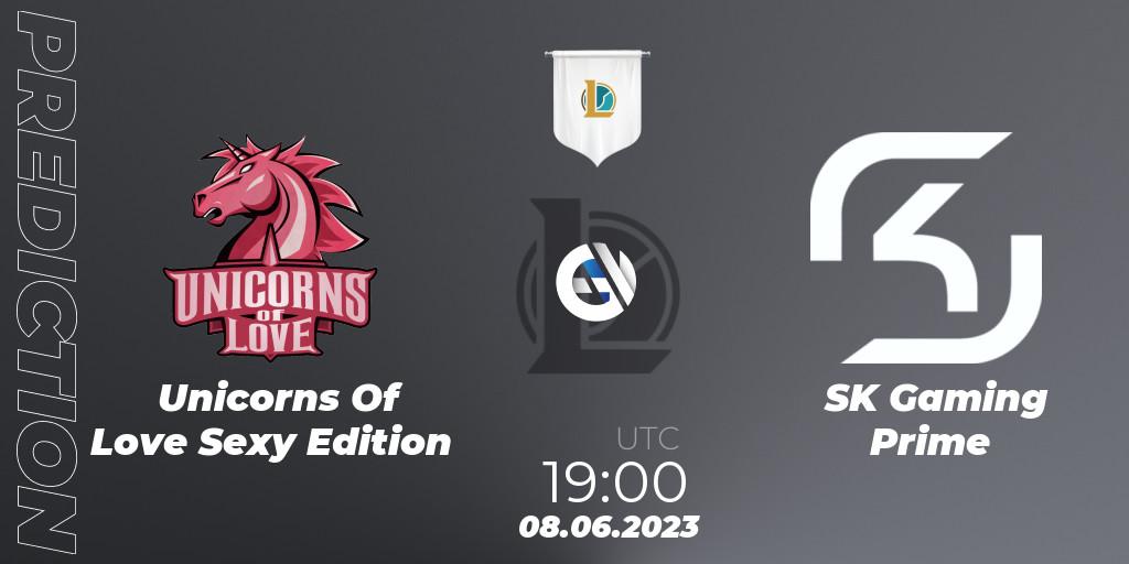 Prognose für das Spiel Unicorns Of Love Sexy Edition VS SK Gaming Prime. 08.06.23. LoL - Prime League Summer 2023 - Group Stage
