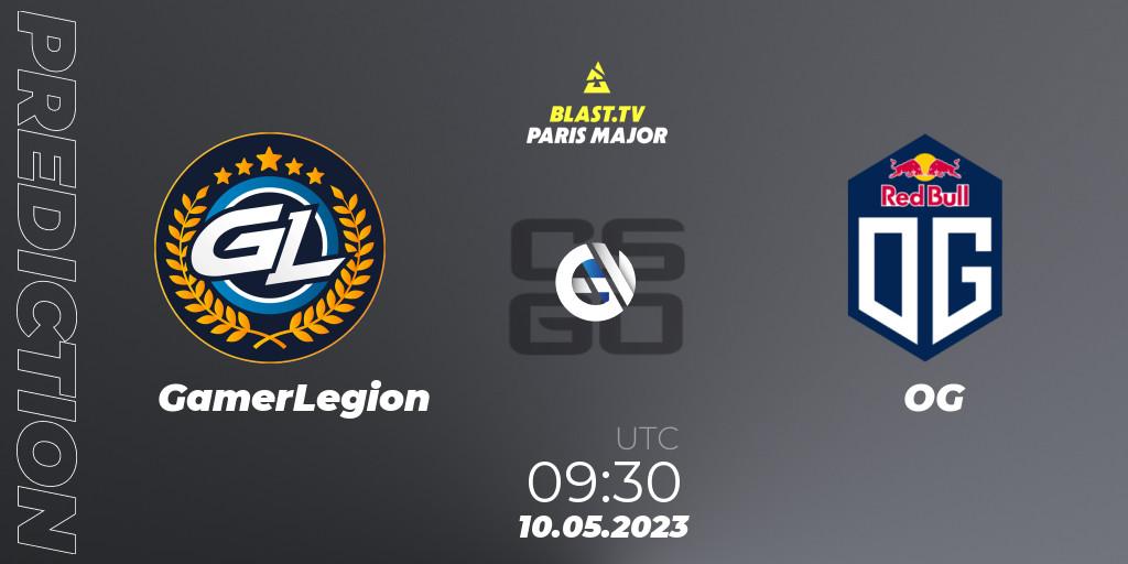 Prognose für das Spiel GamerLegion VS OG. 10.05.2023 at 09:30. Counter-Strike (CS2) - BLAST Paris Major 2023 Challengers Stage