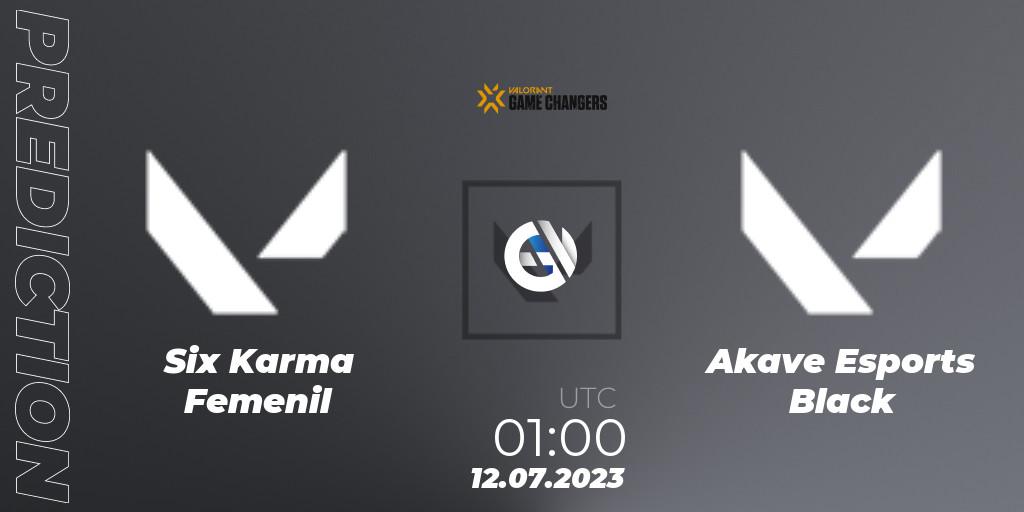 Prognose für das Spiel Six Karma Femenil VS Akave Esports Black. 12.07.2023 at 01:00. VALORANT - VCT 2023: Game Changers Latin America North
