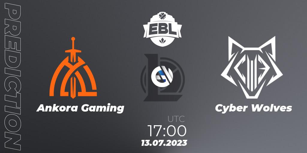 Prognose für das Spiel Ankora Gaming VS Cyber Wolves. 08.06.23. LoL - Esports Balkan League Season 13