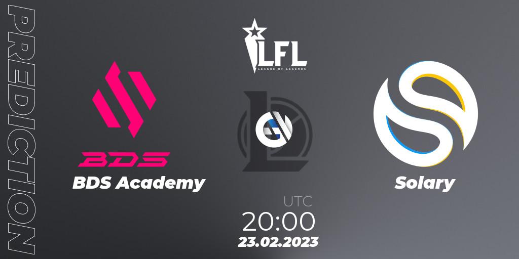 Prognose für das Spiel BDS Academy VS Solary. 23.02.23. LoL - LFL Spring 2023 - Group Stage