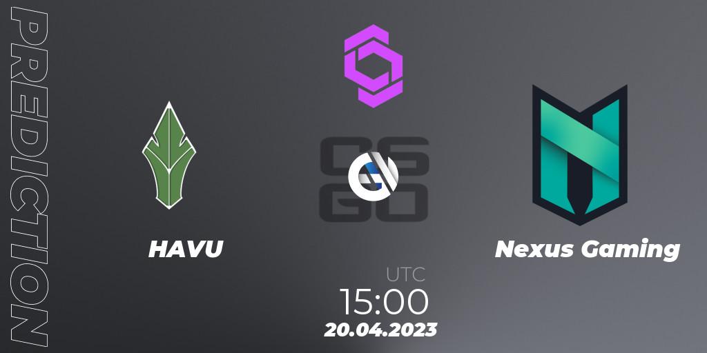 Prognose für das Spiel HAVU VS Nexus Gaming. 20.04.2023 at 15:25. Counter-Strike (CS2) - CCT West Europe Series #3