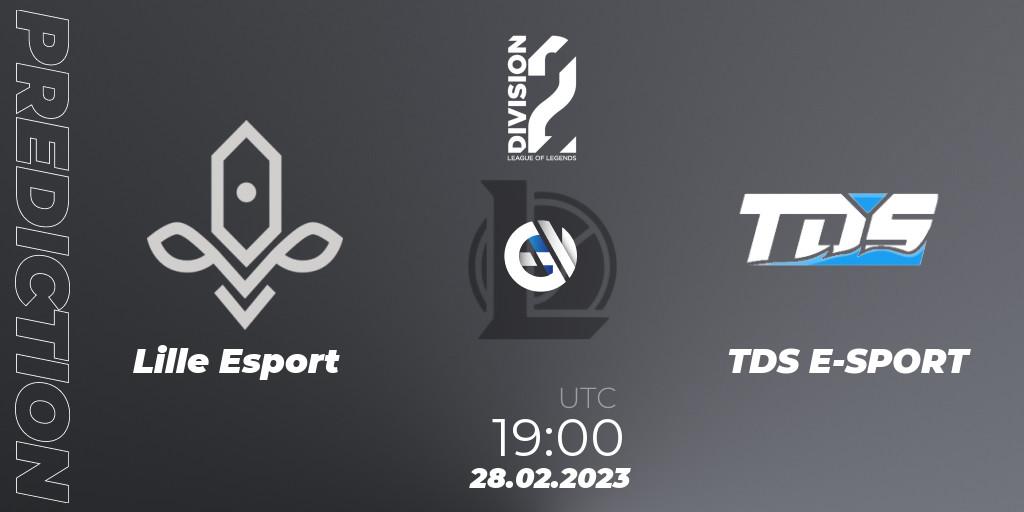 Prognose für das Spiel Lille Esport VS TDS E-SPORT. 28.02.2023 at 19:00. LoL - LFL Division 2 Spring 2023 - Group Stage