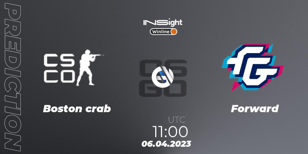 Prognose für das Spiel Boston crab VS Forward. 06.04.23. CS2 (CS:GO) - Winline Insight Season 3
