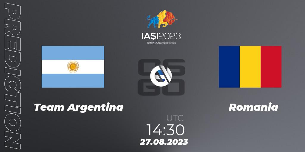Prognose für das Spiel Team Argentina VS Romania. 27.08.23. CS2 (CS:GO) - IESF World Esports Championship 2023