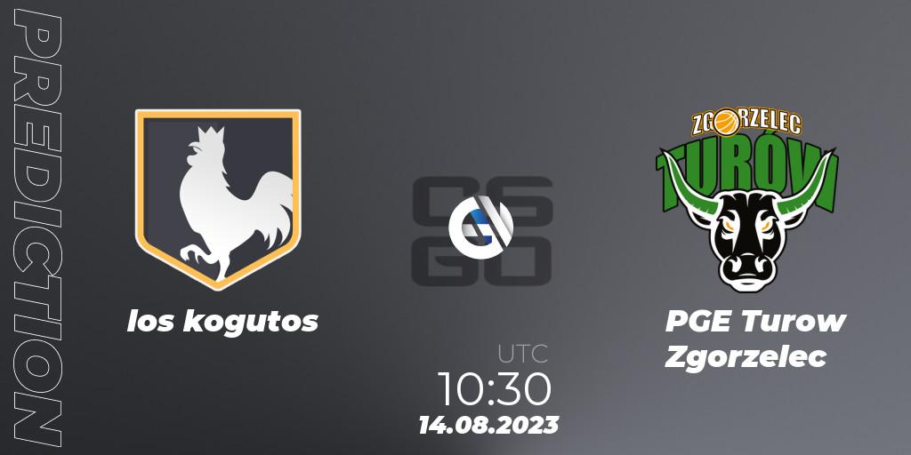 Prognose für das Spiel los kogutos VS PGE Turow Zgorzelec. 14.08.2023 at 11:25. Counter-Strike (CS2) - European Pro League Season 10: Division 2