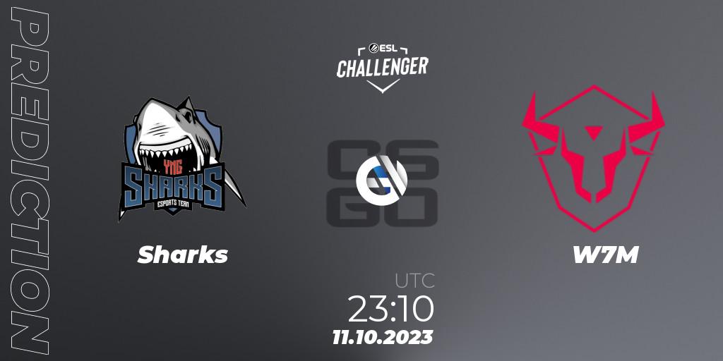 Prognose für das Spiel Sharks VS W7M. 11.10.2023 at 23:10. Counter-Strike (CS2) - ESL Challenger at DreamHack Winter 2023: South American Open Qualifier
