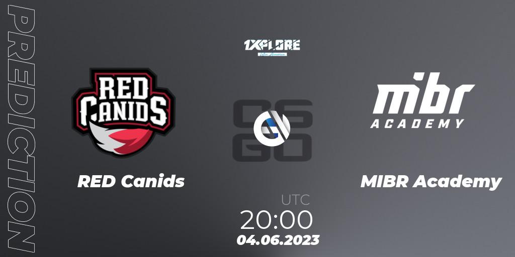 Prognose für das Spiel RED Canids VS MIBR Academy. 04.06.23. CS2 (CS:GO) - 1XPLORE Latin America Cup 1
