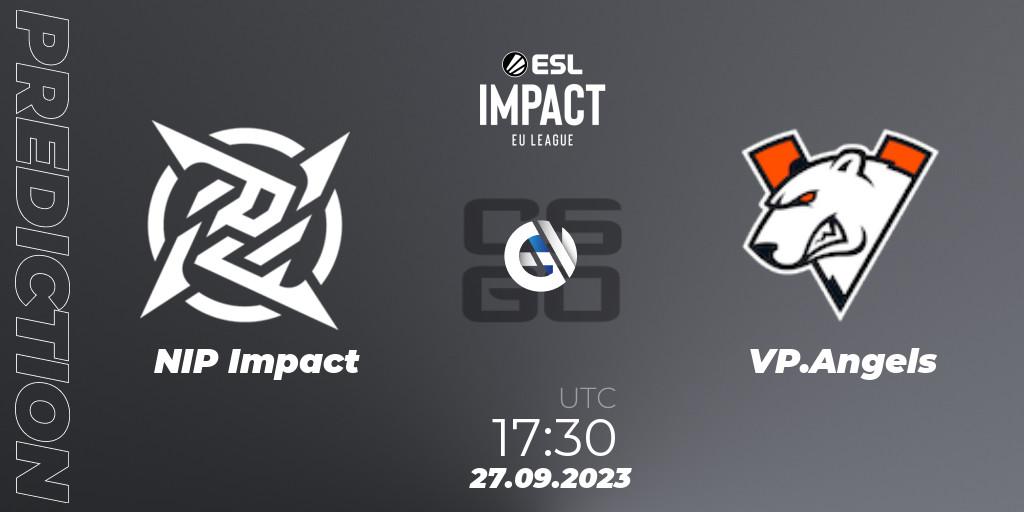 Prognose für das Spiel NIP Impact VS VP.Angels. 28.09.2023 at 15:00. Counter-Strike (CS2) - ESL Impact League Season 4: European Division