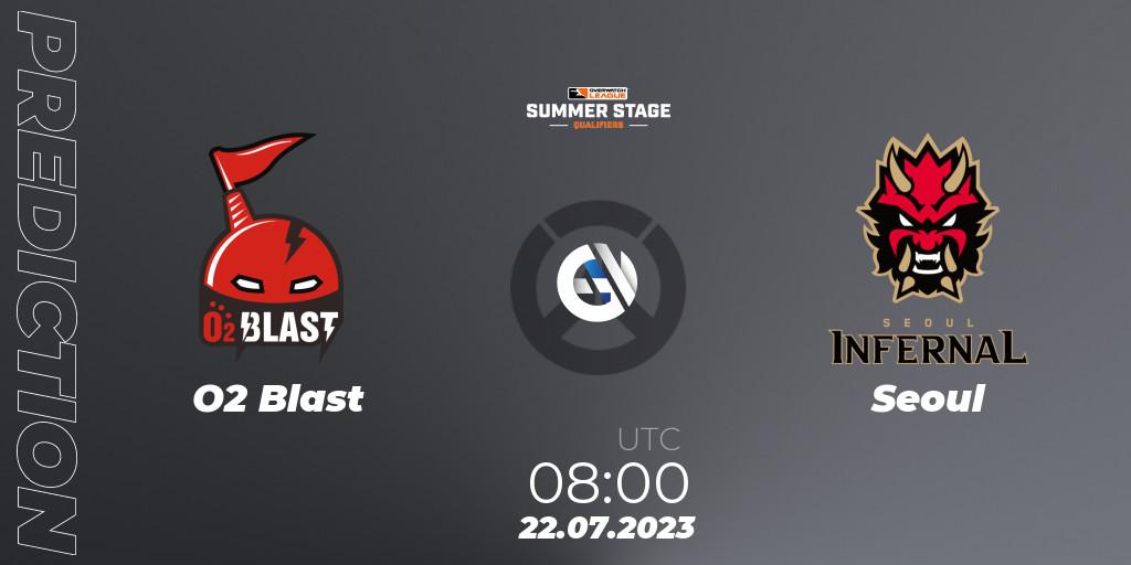 Prognose für das Spiel O2 Blast VS Seoul. 22.07.23. Overwatch - Overwatch League 2023 - Summer Stage Qualifiers