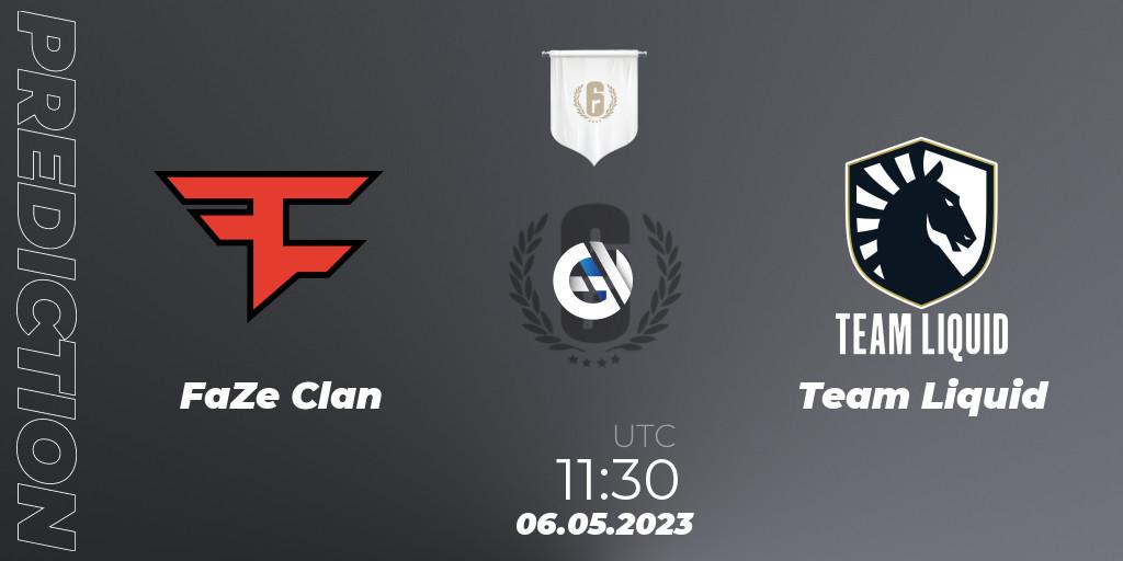 Prognose für das Spiel FaZe Clan VS Team Liquid. 06.05.23. Rainbow Six - BLAST R6 Major Copenhagen 2023 Playoffs