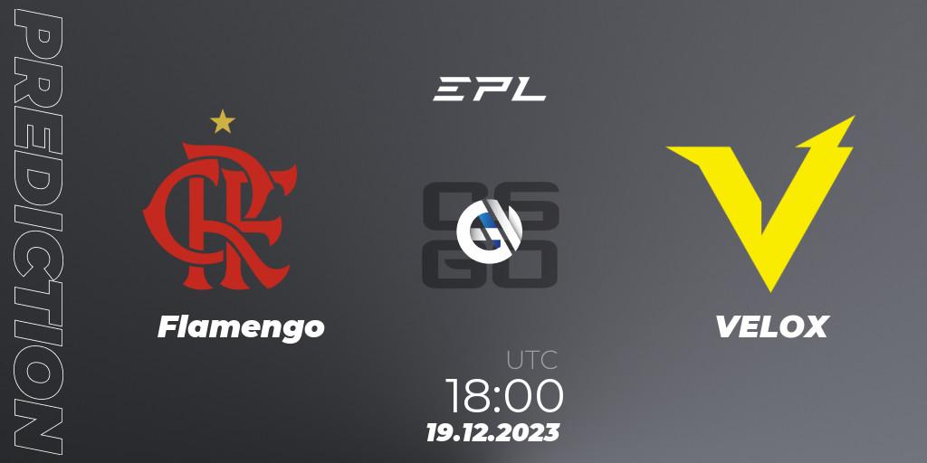 Prognose für das Spiel Flamengo VS VELOX. 19.12.2023 at 18:00. Counter-Strike (CS2) - EPL World Series: Americas Season 5