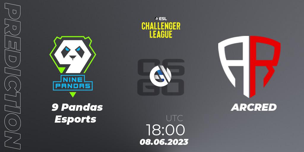 Prognose für das Spiel 9 Pandas Esports VS ARCRED. 08.06.2023 at 18:30. Counter-Strike (CS2) - ESL Challenger League Season 45 Europe Relegation