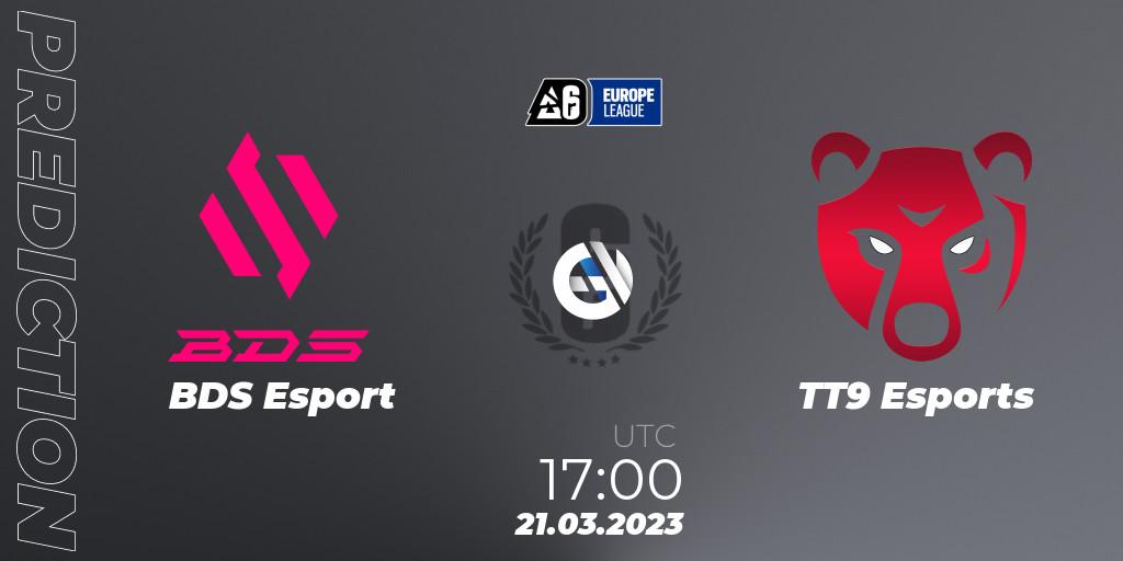 Prognose für das Spiel BDS Esport VS TT9 Esports. 21.03.23. Rainbow Six - Europe League 2023 - Stage 1