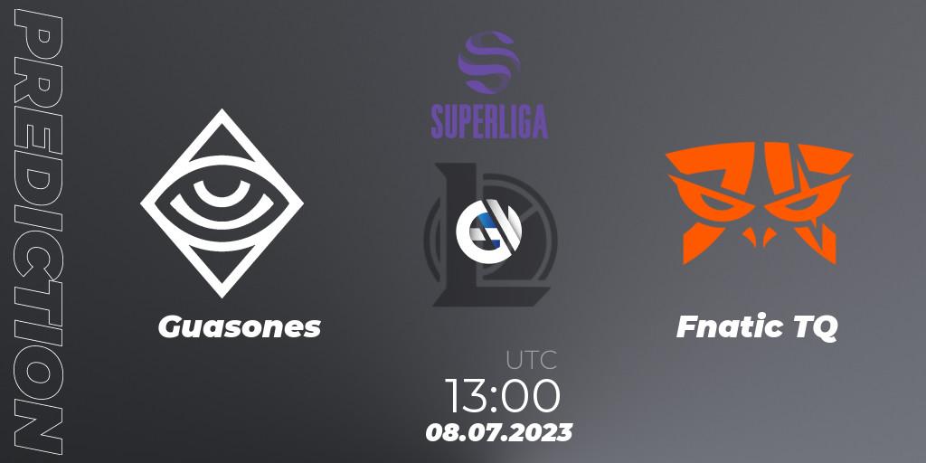 Prognose für das Spiel Guasones VS Fnatic TQ. 08.07.2023 at 14:00. LoL - Superliga Summer 2023 - Group Stage