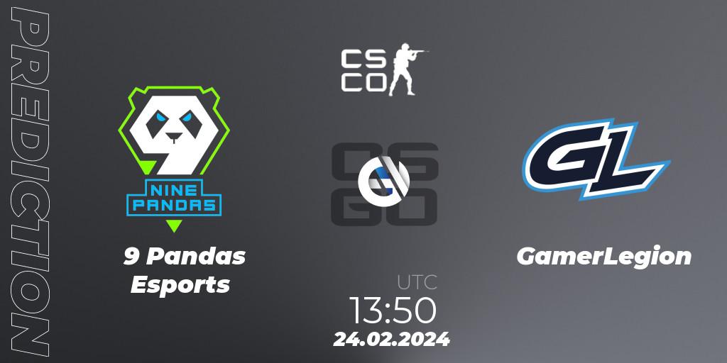 Prognose für das Spiel 9 Pandas Esports VS GamerLegion. 24.02.24. CS2 (CS:GO) - PGL CS2 Major Copenhagen 2024 Opening Stage Last Chance Qualifier