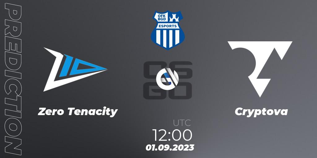Prognose für das Spiel Zero Tenacity VS Cryptova. 01.09.23. CS2 (CS:GO) - OFK BGD Esports Series #1: Balkan Closed Qualifier
