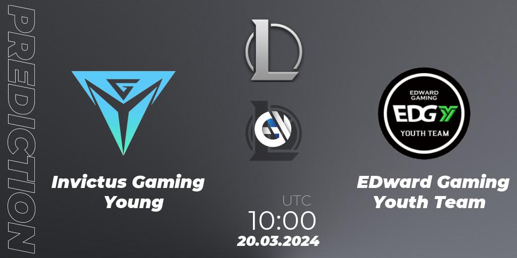Prognose für das Spiel Invictus Gaming Young VS EDward Gaming Youth Team. 20.03.24. LoL - LDL 2024 - Stage 1