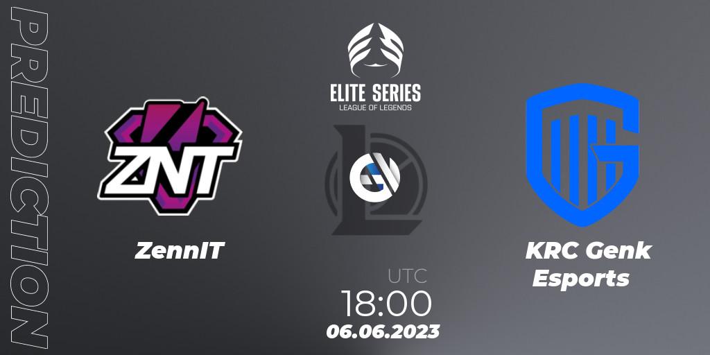 Prognose für das Spiel ZennIT VS KRC Genk Esports. 06.06.23. LoL - Elite Series Summer 2023