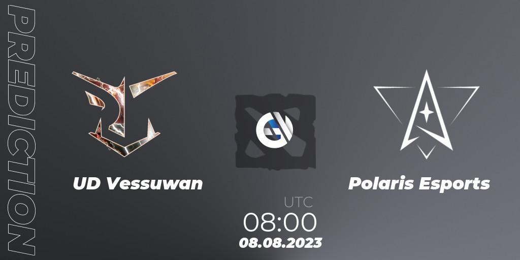 Prognose für das Spiel UD Vessuwan VS Polaris Esports. 13.08.23. Dota 2 - LingNeng Trendy Invitational