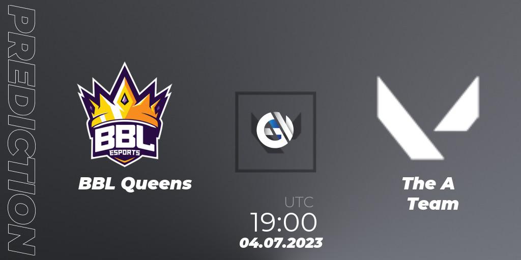 Prognose für das Spiel BBL Queens VS The A Team. 04.07.2023 at 19:10. VALORANT - VCT 2023: Game Changers EMEA Series 2 - Group Stage