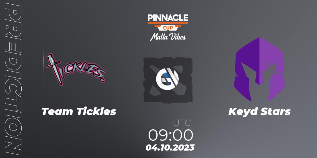 Prognose für das Spiel Team Tickles VS Keyd Stars. 04.10.23. Dota 2 - Pinnacle Cup: Malta Vibes #4