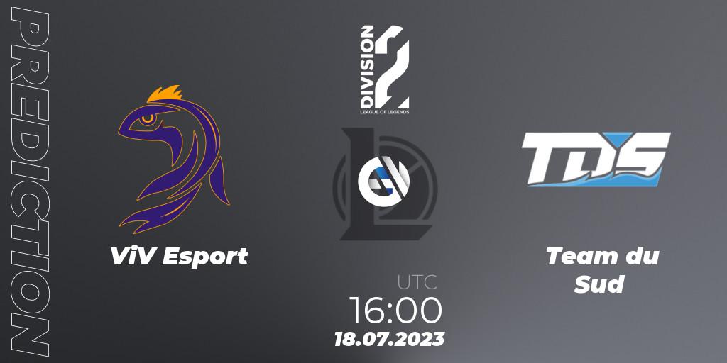 Prognose für das Spiel ViV Esport VS Team du Sud. 18.07.2023 at 16:00. LoL - LFL Division 2 Summer 2023 - Group Stage